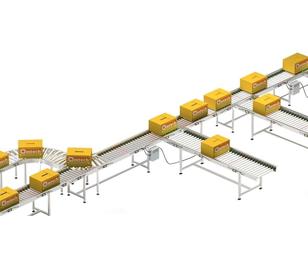 carton merge sortin system with indra logistic conveyor system manufacturer and supplier in gujarat ,india