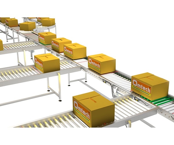 carton merge sorting system with intra logistic conveyor system manufacturer and supplier in gujarat,india