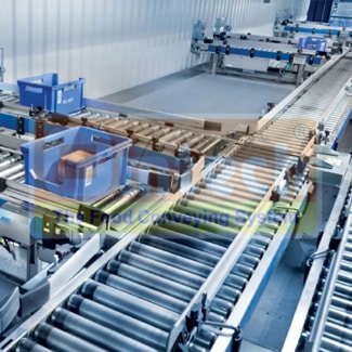 Assembly line conveyor system for finish goods.